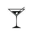 martini icon isolated on white background vector image vector image
