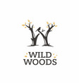 modern professional sign logo wild woods vector image