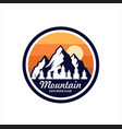 mountain for outdoor adventure emblem logo design vector image vector image