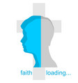 progress bar or loading bar with christianity vector image