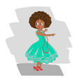 african american cute little girl vector image