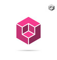 isometric cubic shape vector image