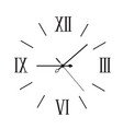 modern wall clock with roman numerals minimalist vector image