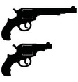 black silhouette two revolvers vector image