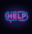 help neon sign design template neon vector image