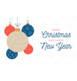 merry christmas and happy new year flat cartoon vector image