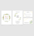 wedding invitation card template vector image