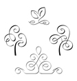 calligraphic design elements vector image vector image
