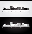 everett wa skyline and landmarks silhouette vector image vector image