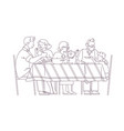 family table vector image