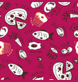 seamless pattern with food vector image
