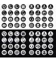set contact icon - business card elements vector image