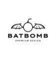 bat with boom logo symbol icon graphic design vector image