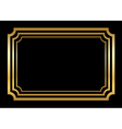 gold frame beautiful simple style vector image vector image