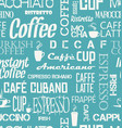 background seamless tile of coffee words vector image