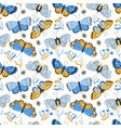 butterfly pattern cute flower and insects print vector image vector image