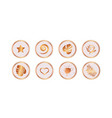set instagram highlights stories cover icons vector image