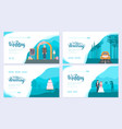 wedding day brochure card set template of flyer vector image