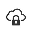 cloud data protection icon vector image