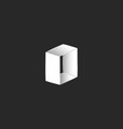isometric logo letter o shape abstract door icon vector image