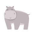 cartoon hippo vector image vector image
