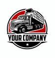 dump truck company logo premium logo isolated vector image vector image