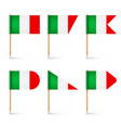realistic various italian toothpick flags vector image