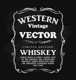 western design frame flourish hand drawn label vector image vector image