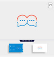 letter m chat logo template design vector image