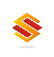 s letter logo building construction vector image