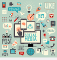 social media sign logo and symbol set vector image