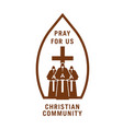 christian community icon religion church vector image