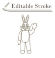 hare puppet doll icon vector image vector image