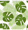 pattern with tropical leaves vector image