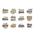 beer logo labels and icons collection vector image vector image