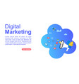 digital marketing landing page vector image