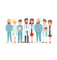 doctors team happy vector image