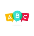 learn abc letters icon child speaking vector image vector image