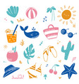 element summer colorful for template design vector image