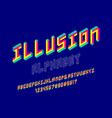 illusion font vector image