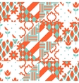 red and green patchwork pattern vector image