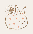 cartoon magic fairy rabbit or bunny easter vector image vector image