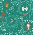 seamless pattern with christmas elements vector image