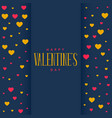 blue background with hearts pattern vector image