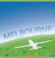 melbourne flight destination vector image