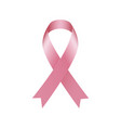 pink ribbon isolated on white background vector image