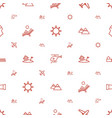tourism icons pattern seamless white background vector image vector image