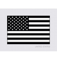 black and white american flag icon vector image
