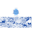 easter dinner banner template hand drawn vector image vector image