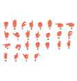 english sign language asl alphabet vector image vector image